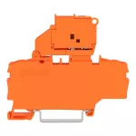 Złączka bezpiecznikowa 2-przewodowa z uchylną podstawką bezpiecznika z dodatkowym mostkowaniem, pomarańczowy 2002-1912/1000-867