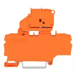 Złączka bezpiecznikowa 2-przewodowa z uchylną podstawką bezpiecznika z dodatkowym mostkowaniem, pomarańczowy 2202-1912/1000-867