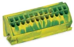 Blok przyłączeniowy PE do szyn zbiorczych 10 x 3 12-bieg., żółto-zielony