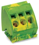 Blok przyłączeniowy PE do szyn zbiorczych 10 x 3 3-bieg., żółto-zielony