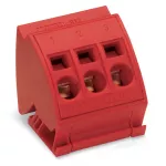Blok przyłączeniowy do szyn zbiorczych 10 x 3 3-bieg., czerwony