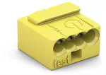 Złączka do puszek instalacyjnych MICRO do przewodów jednodrutowych, żółta 243-504
