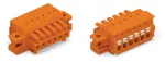 1-przewodowe gniazdo przycisk Push-in CAGE CLAMP®, pełna ochrona przed błędnym wetknięciem, pomarańczowa 2734-202/031-000