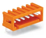 Wtyk THT Pin lutowniczy 1,0 x 1,0 mm konstrukcja kątowa, pomarańczowy 734-276