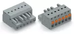 1-przewodowe gniazdo przycisk Push-in CAGE CLAMP®, szara 2231-117/102-000