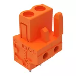 Gniazdo THT Pin lutowniczy 0,6 x 1,0 mm konstrukcja prosta, pomarańczowa 232-177
