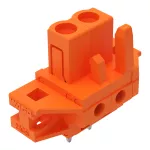 Gniazdo THT Pin lutowniczy 0,6 x 1,0 mm konstrukcja prosta, pomarańczowa 232-167/031-000