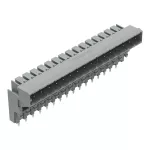 Wtyk podwyższony THT Pin lutowniczy 1,0 x 1,0 mm konstrukcja kątowa, szary 232-346
