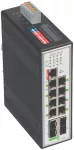 Switch przemysłowy zarządzalny; 8 portów 1000Base-T; 1000BASE-SX/LX 4 gniazda; rozszerzony zakres temperatur; 8 * Power over Ethernet; czarny metaliczny