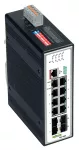 Switch przemysłowy zarządzalny 8-portowy 1000BASE-T 1000BASE-SX/LX 4 gniazda, czarny metaliczny 852-1605