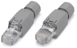 Wtyczka Ethernet JF45 IP20 Ethernet 10/100 Mbit/s do montażu na obiekcie, jasnoszara