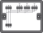 Skrzynka rozdzielcza prąd przemienny (230 V), czarna 899-631/476-000