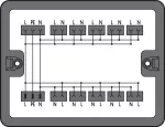 Skrzynka rozdzielcza prąd przemienny (230 V), czarna 899-631/477-000