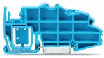 Wspornik szyny zbiorczej z funkcją blokady końcowej do montażu zatrzaskowego na TS 35, niebieski 2009-305