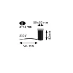 PAULMANN Oprawa do wbudowania HOUSE LED 2W 20lm 3000K IP67 kwadratowa 230V szczotkowane żelazo / stal nierdzewna