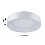 PAULMANN Plafoniera CASCA LED 23W 2100lm okrągła 400mm 2700/4000/6500K IP44 230V biały / tworzywo sztuczne