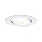 PAULMANN Oprawa do wbudowania NOVA LED wychylna GU10 6.5W 460lm 84mm 2700K IP23 230V biały mat / aluminium