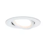 PAULMANN Oprawa do wbudowania NOVA COIN LED wychylna 6W 470lm 84mm 2700K IP23 230V biały mat / aluminium