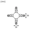 PAULMANN Łącznik stały X URail 230V czarny mat / tworzywo sztuczne
