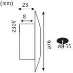 PAULMANN Oprawa ścienna SPECIAL LINE LED okrągła 1,4W 50lm 3000K IP65 230V poliwęglan / stal nierdzewna