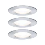 PAULMANN Oprawa do wbudowania NOVA LED stała zestaw 3xGU10 6.5W 460lm 78mm 2700K IP44 230V aluminium