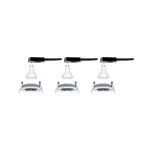 PAULMANN Oprawa do wbudowania NOVA LED stała zestaw 3xGU10 6.5W 460lm 78mm 2700K IP44 230V aluminium