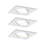 PAULMANN Oprawa do wbudowania NOVA LED wychylna zestaw 3xGU10 6.5W 460lm 84x84mm 2700K 230V biały mat