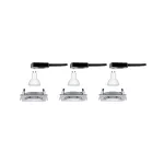 PAULMANN Oprawa do wbudowania NOVA LED wychylna zestaw 3xGU10 6.5W 460lm 84x84mm 2700K 230V aluminium
