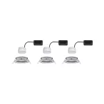 PAULMANN Oprawa do wbudowania NOVA COIN LED wychylna zestaw 3x6W 470lm 84mm 2700K IP23 230V szczotkowane żelazo / aluminium