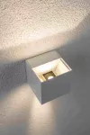 PAULMANN Oprawa elewacyjna CYBO LED 2x3W 2700K 355lm IP65 80x80mm 230V biały / aluminium