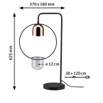 PAULMANN Lampa stołowa z doniczką NEORDIC FANJA GU10 max.1x20W 230V czarny / miedziany / metal