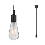 PAULMANN Lampa wisząca KETIL Neordic E27 max. 20W IP44 230V czarny / tworzywo sztuczne