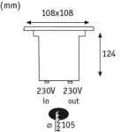 Oprawa najazdowa SPECIAL LED 3.5W 230lm 2700K IP67 230V 108x108mm stal szlachetna / metal