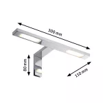 PAULMANN Oprawa ścienna HOOK LED nad lustro 2x3,2W 2x280lm 2700K IP44 230V chrom / metal