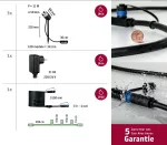 PAULMANN Reflektor ogrodowy Plug & Shine PIKE zestaw 3x3,5W 3000K IP67 24V antracyt / tworzywo sztuczne