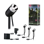 PAULMANN Reflektor ogrodowy Plug & Shine PIKE zestaw 3x3,5W 3000K IP67 24V antracyt / tworzywo sztuczne