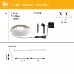 PAULMANN Taśma LED solar RGB + czujnik zmierzchu 3m IP44 czarny / tworzywo sztuczne