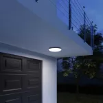Plafoniera na zewnątrz z czujnikiem ruchu i zmierzchu DL VARIO Quattro LED srebrna 10W / 1000lm / 3000K
