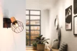 PAULMANN Oprawa ścienna LANKA E14 max.1x20W z wyłącznikiem 230V czarny / drewno