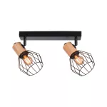 PAULMANN Oprawa ścienno sufitowa LANKA E14 max. 2x20W 230V czarny / drewno