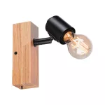 PAULMANN Oprawa ścienna ARVID E27 max.1x20W E27 230V czarny / drewno