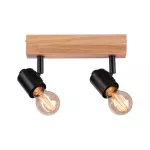 PAULMANN Oprawa ścienno sufitowa ARVID E27 max. 2x20W 230V czarny / drewno