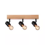 PAULMANN Oprawa ścienno sufitowa ARVID E27 max. 3x20W 230V czarny / drewno
