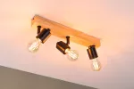 PAULMANN Oprawa ścienno sufitowa ARVID E27 max. 3x20W 230V czarny / drewno