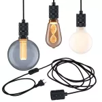 PAULMANN Lampa wisząca z wyłącznikiem TILLA Neordic E27 max. 20W IP20 230V czarny / metal