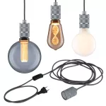 PAULMANN Lampa wisząca z wyłącznikiem TILLA Neordic E27 max. 20W IP20 230V aluminium / metal