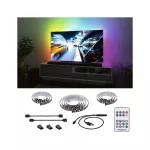 PAULMANN Zestaw taśma LED TV65 cali USB + pilot Dynamic Rainbow RGB 4W 5V czarny