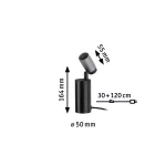 PAULMANN Lampa stołowa RUNA GU10 max.1x20W 230V czarny / antracyt / metal