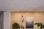 PAULMANN Oprawa do wbudowania NOVA PLUS COIN LED DIM stała zestaw 3x6W 470lm 78mm 2700K IP44 230V czarny matowy