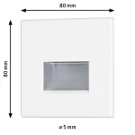 PAULMANN Oprawa przyschodowa EDGE LED kwadrat 1x1,2W 50lm 2700K 230V biały matowy / tworzywo sztuczne